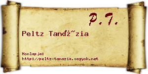 Peltz Tanázia névjegykártya